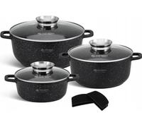 Set de casseroles de luxe 6 pièces en aluminium forgé
