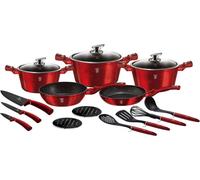 Set de casseroles en granit Berlinger Haus BH-6162 17 pièces Burgundy