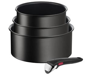 Set de casseroles INGENIO UNLIMITED L7639102, set de 4, noir, aluminium, Tefal