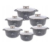 Set de casseroles Klönberg 12 pièces, revêtement antiadhésif , idéal pour tous types de feux KB3921
