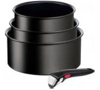 Tefal Ingenio Unlimited L7639343, batterie de cuisine, noir, aluminium, titane, noir, démontable