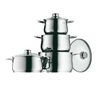 Set de casseroles - WMF - Diadem Plus - 4 pièces - Fond TransTherm® induction - Couvercles verre trempé & anti-gouttes