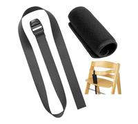 Set de ceinture et protège-entrejambe pour chaise haute, 2 pcs, Noir, ceinture compatible avec Hauck Alpha Beta, Stokke Tripp Trapp, roba Sit Up, rembourrage de ceinture entrejambe chaise enfant