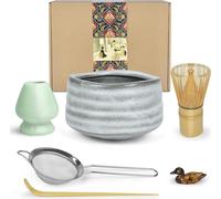 Set de cérémonie du matcha japonais avec bol, fouet et pelle à thé