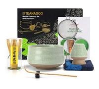 Set de cérémonie du thé matcha japonais 7 pièces vert