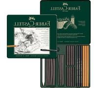 set de charbon de bois Pitt de 24 pièces dans un étui en métal - set complet d'accessoires pour barbecue