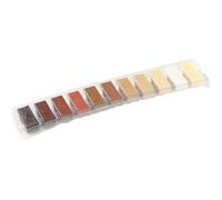 Set de cires pour réparation de parquet et bois AGT - Kit de 11 bâtonnets de cire de couleurs différentes