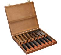 Bahco 434-S8-EUR - Jeu De Ciseaux À Bois Anti-fissures ERGO - 8 Pcs/coffret En Bois