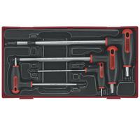 Set de Clés allen hex avec manche en T TT1 tray de 3/32 à 5/16 7 pièces Teng Tools TTHEX7AF