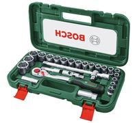 Set de cliquets 1/2" BOSCH, 26 pièces, Couple 768 Nm, Angle de reprise 5°, Mécanisme 72 dents