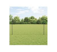 Set de Clôture de Jardin Set de 2 Gris Métal Grand Robuste 3336864