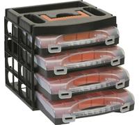 Set de coffrets de rangement à séparations variables Alutec 56100 (L x l x H) 322 x 279 x 297 mm
