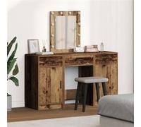 Set de coiffeuse 3 pièces avec LED en bois vieilli G