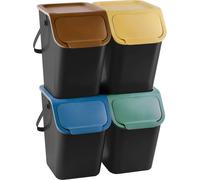 Set de conteneurs Practic, pour le tri, 4x25l, noir, Bini 10100599