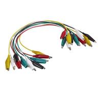 Set de cordons de mesure VOLTCRAFT KS-280/0.1 pinces crocodile pinces crocodile 0.28 m noir, rouge, jaune, vert, blanc 1 set