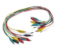 VOLTCRAFT KS-540/0.5 Set de cordons de mesure pinces crocodile pinces crocodile 0.54 m noir, rouge, jaune, vert, blanc 1 set