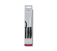 Set De Couteaux À Légumes Swiss Classic Avec Éplucheur, 3 Pièces, Noir