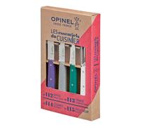 Set de couteaux de cuisine Opinel, 4 pièces Art Deo violet/gris/vert/blanc