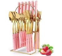 Set de couverts 6 pièces - acier inoxydable de haute qualité - avec porte-couverts