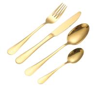 set de couverts 72 pièces pour 12 personnes en acier inoxydable 18/10 de haute qualité en or