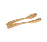 Set de couverts à salade 30 cm, lot de 2, marron, bois d'olivier, Lion Sabatier