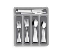 Set de couverts de 60 pièces en acier inoxydable avec range-couverts pour 12 personnes gris