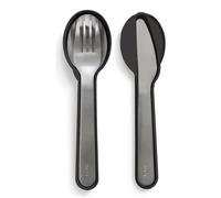 Set de couverts de voyage, set de 3 pc, noir, acier inoxidable, Lékué