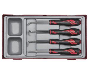 Set de crochets et poinçons TT1 tray 35°- 125° 4 pièces Teng Tools TTMDP