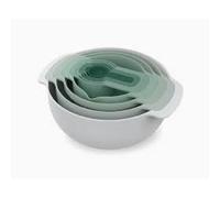 Bol de cuisine en set NEST 40112, 9 pièces, avec passoire et tasses à mesurer, gris / vert, Joseph Joseph