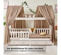 Set de décoration mousseline de coton | 125x350cm brun