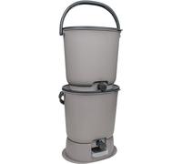 Set de démarrage Bokashi avec 2 seaux Bokashi, gris clair, ferment Bokashi, doseur et pilon
