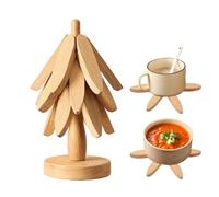 Set de Dessous-de-Plat Arbre sous-Verre Résistant À La Chaleur Décor De | Set De Sous-Verres Arbre Et Dessous-De-Plat Bois Pour Bol Théière Assiette Cuisine Table À Manger Ferme Maison Bureau