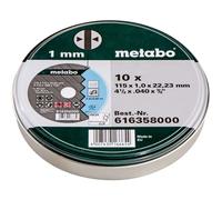 Set de disques à tronçonner en inox Metabo 616358000 Diamètre 115 mm 10 pc(s)