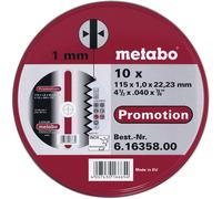 Set de disques à tronçonner en inox Metabo 616358000 Diamètre 115 mm 10 pc(s)