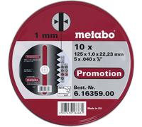 Set de disques à tronçonner en inox Metabo 616359000 Diamètre 125 mm 10 pc(s)