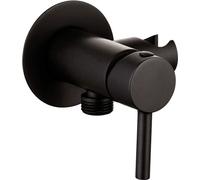 Set de douche manuel design - noir mat - complet avec mitigeur