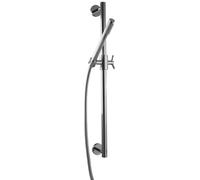 Set de douche PaulGurkes avec barre de douche ronde en laiton, réglable en hauteur
