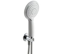 Set de douche PaulGurkes blanc chrome avec support de douche et flexible de 150
