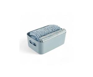 Set de douche - TODAY - UTILITY - Panier, tapis, rideau - Blue