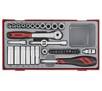 Set de douilles 1/4 12 pans 35 pcs Tray TC Teng Tools TT143512