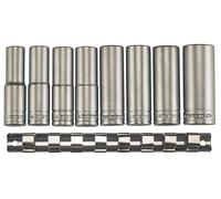 Set de douilles longues sur rail 1/2 8 pcs Teng Tools M1208-6