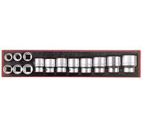 Set de douilles Ttx4 tray 3/4 de 7/8 à 17/8 12 pans 14 pièces Teng Tools TTX34AF