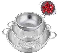 Set de égouttoir en acier en trois pièces pour un service optimal en cuisine et un service ultra-rapide