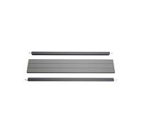 Set de finition pour brise-vue en WPC Sarthe, profil de finition 90cm, gris