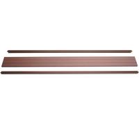 Set De Finition Pour Brise-Vue En Wpc Sarthe, Profil De Finition Brise-Vent 180cm, Brun Marron