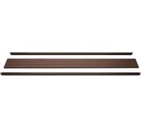 Mendler Set de finition brise‑vue WPC Sarthe, profil brise‑vent, poteaux 180 cm, brun