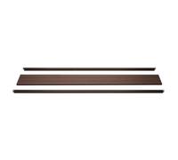 Set De Finition Pour Brise-Vue Wpc Sarthe, Profil De Finition Brise-Vent, Poteaux Wpc 180cm, Brun Marron