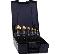 Set de fraises coniques 90° Exact Kegelsenkersatz 90° HSS TiN 6,3-20,5mm DIN335C plus6 05567 6 pièces N/A tige cylindrique