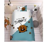 Set de housse de couette BT21 en coton 150x200cm avec drap housse 160*230cm et 2 taies d'oreiller 48*74cm - Shooky G