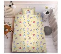 Set de housse de couette BT21 en coton 150x200cm avec drap housse 160*230cm et 2 taies d'oreiller 48*74cm - jaune Jaune G